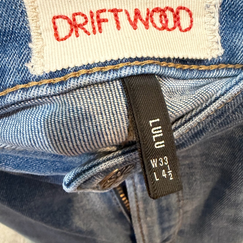 DRIFTWOOD Blue Jean Shorts with Red Accents - Picture 3 of 5